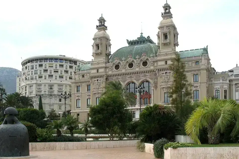 Place du Casino in Monte-Carlo, the square the Hôtel de Paris faces